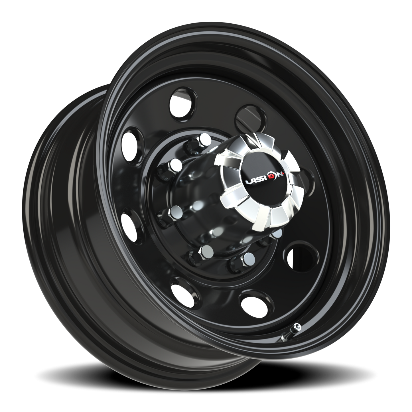 Vision Steel 16X7 Gloss Black Wheel