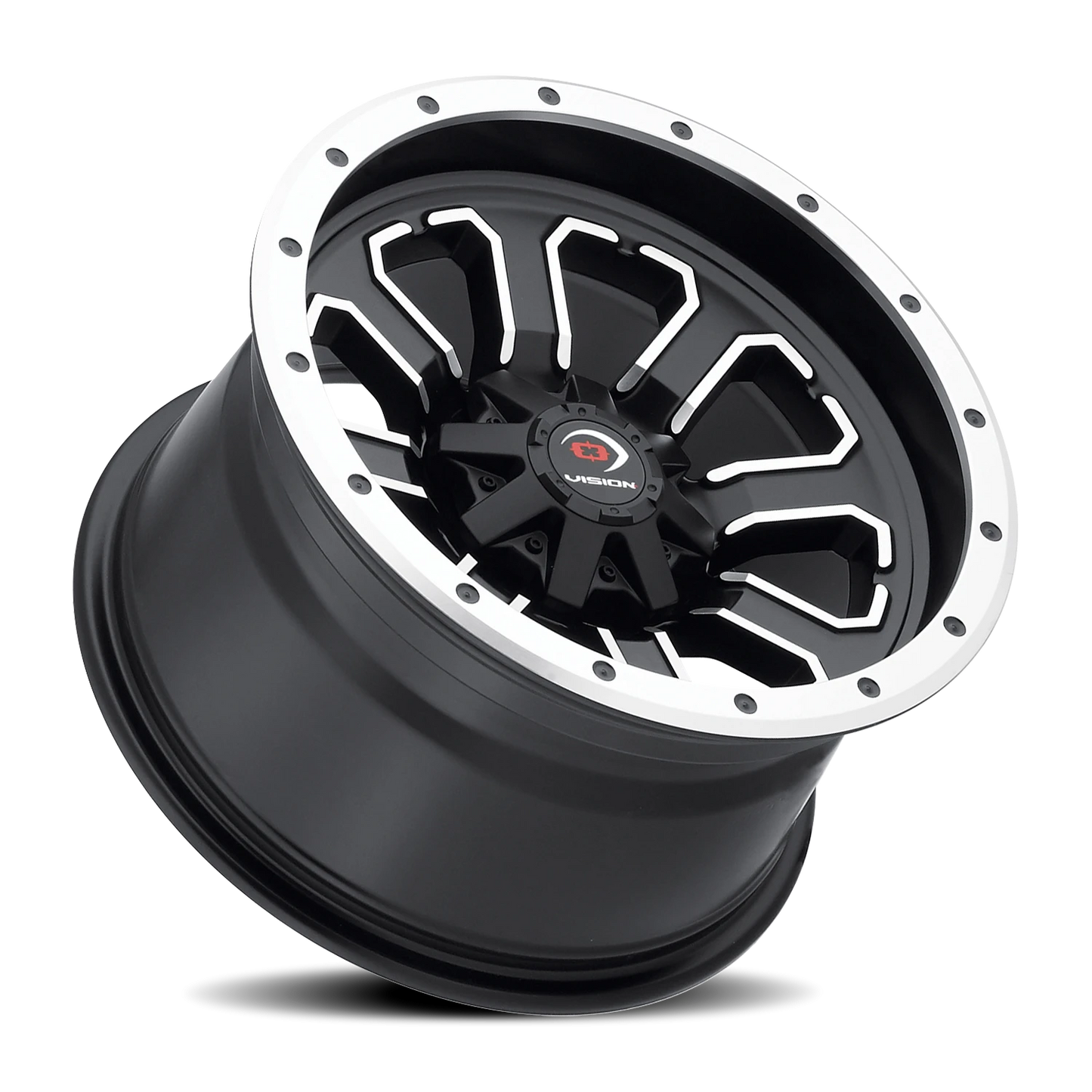 Vision Commander 12X7 Matte Black Machined Face Wheel