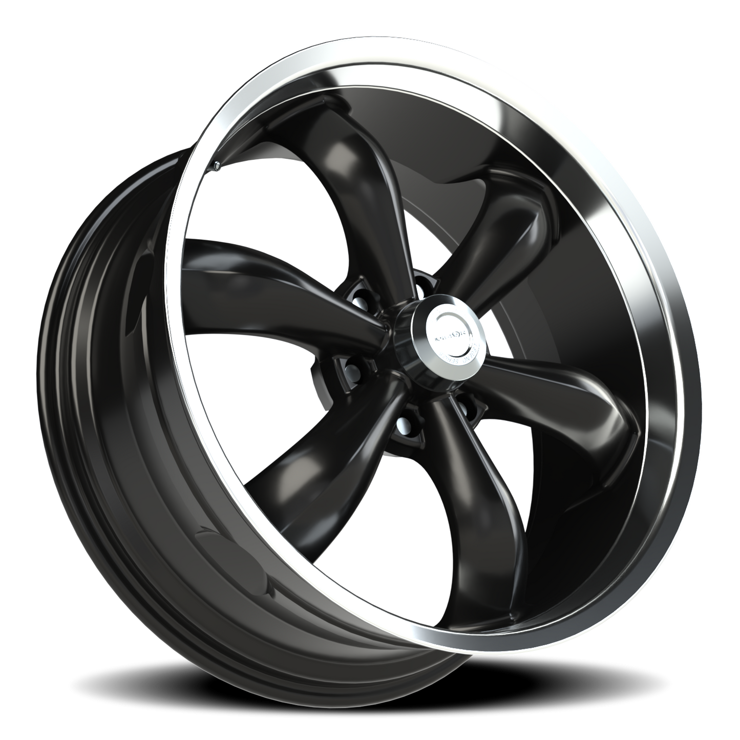 Vision 6 22X9.5 Gloss Black Machined Lip Wheel