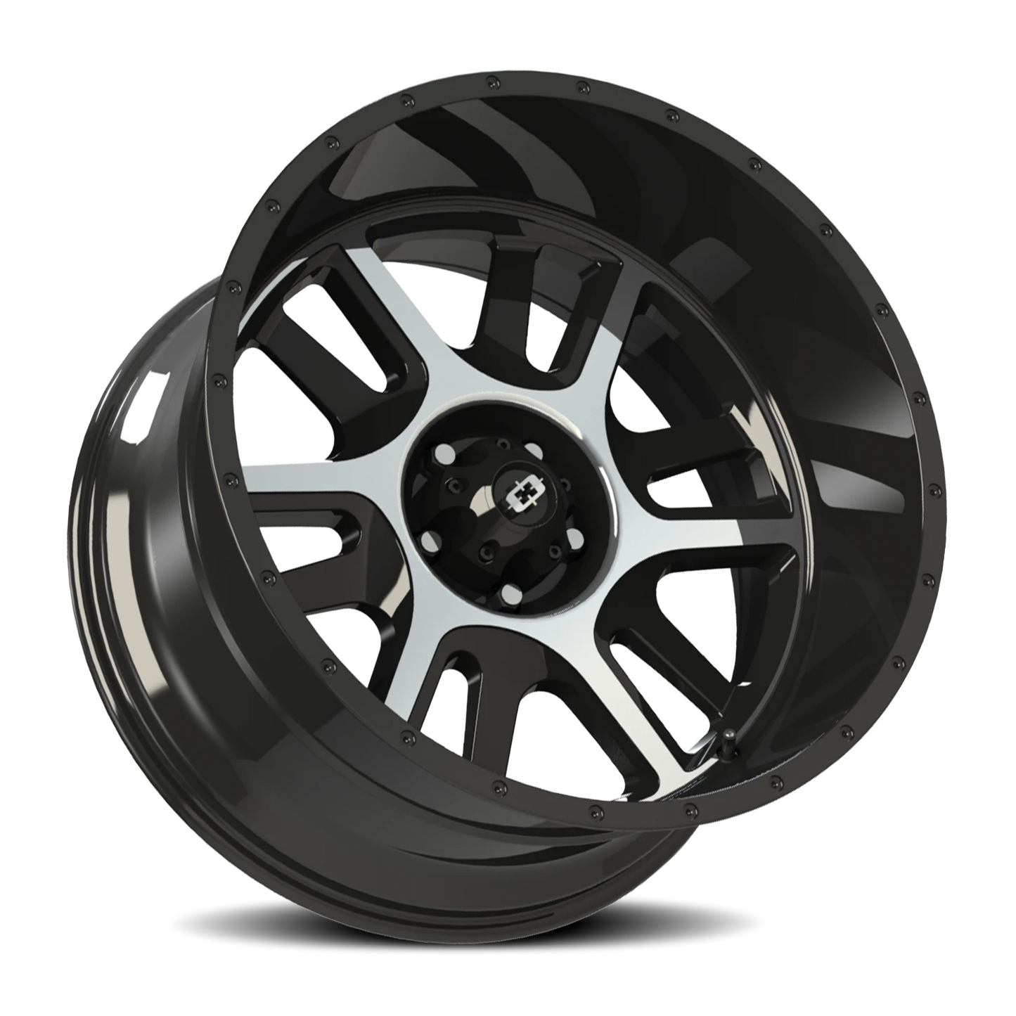 Vision Split 18X9 Gloss Black Machined Face Wheel