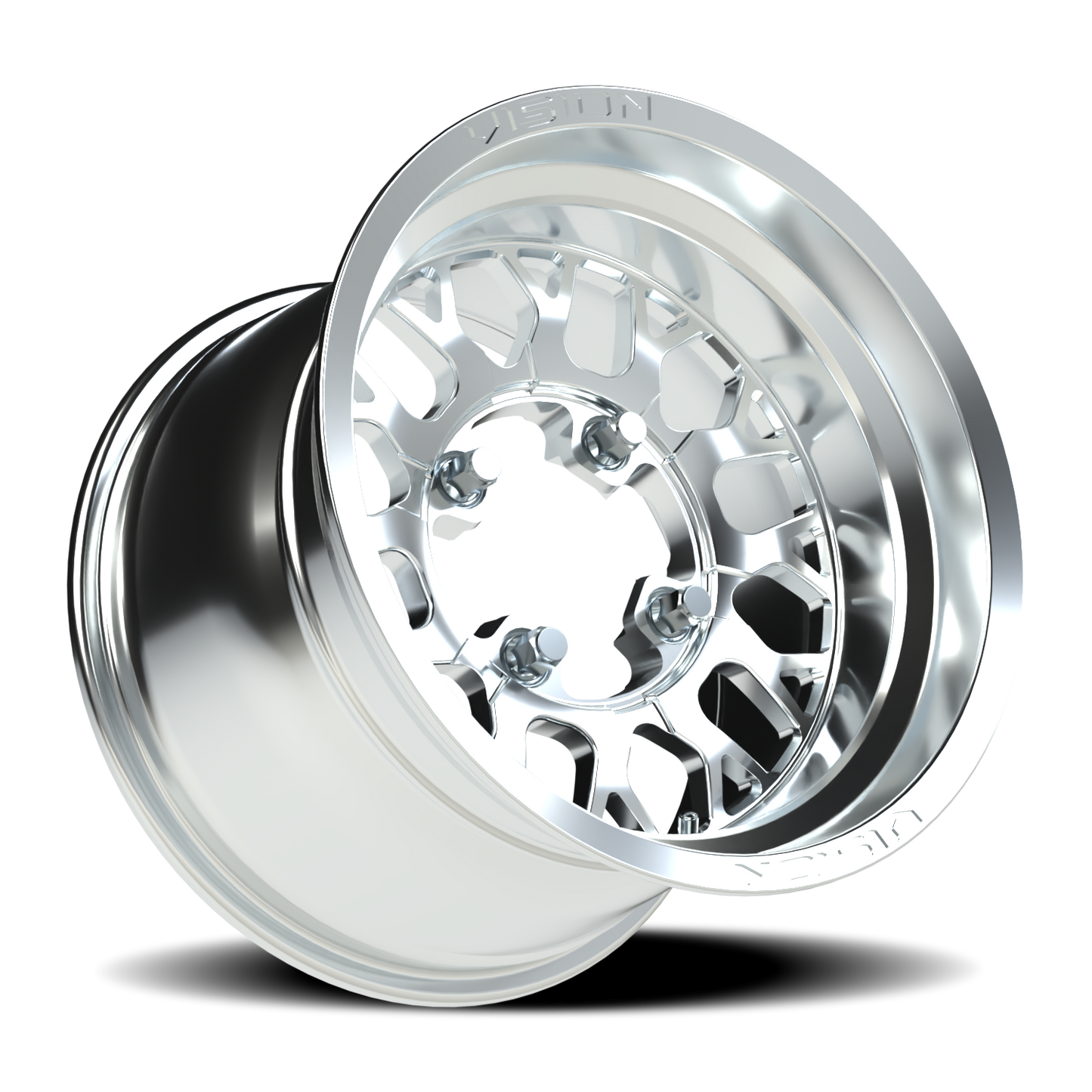 Vision STRM-NCC 15X10 Gloss Black Milled Spoke Wheel