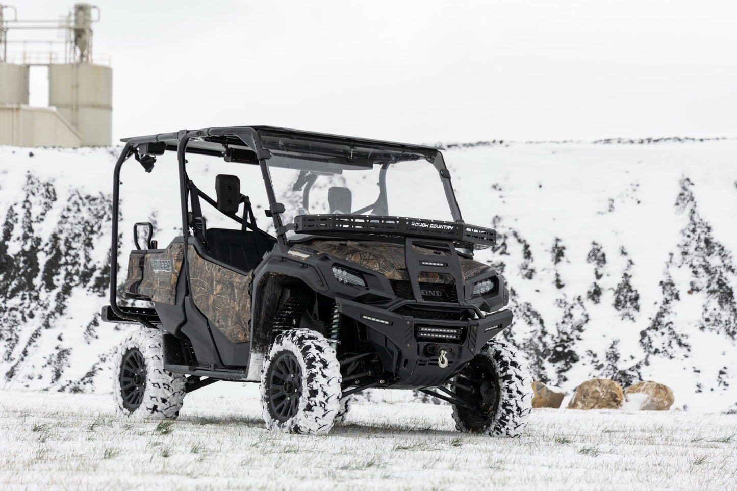 Front Cargo Rack |Black Series LED | 6" Light | Slim Line | Honda Pioneer 1000