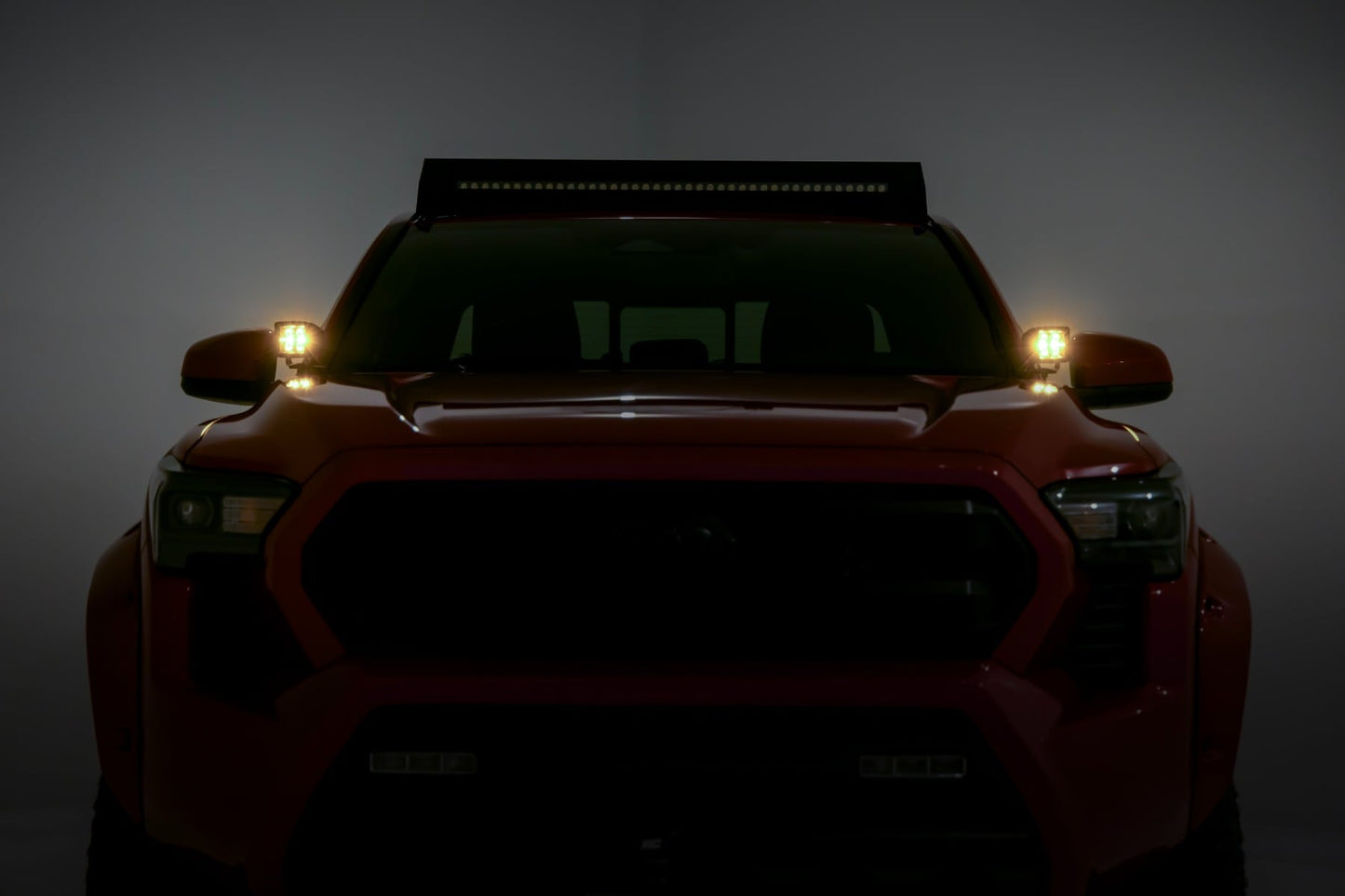 LED Light Kit | Ditch Mount | 2" Black Pair | Amber DRL | Toyota Tacoma (24-26)