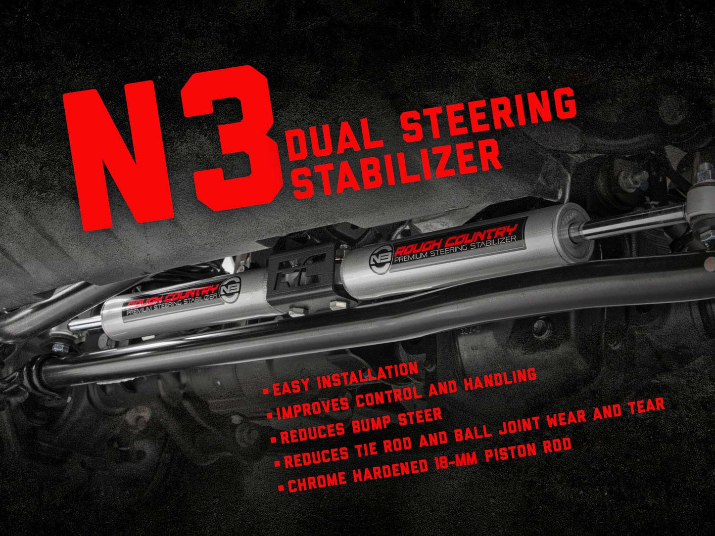 N3 Steering Stabilizer | Dual | Ford Bronco/F-150/F-250 (1980-1998)