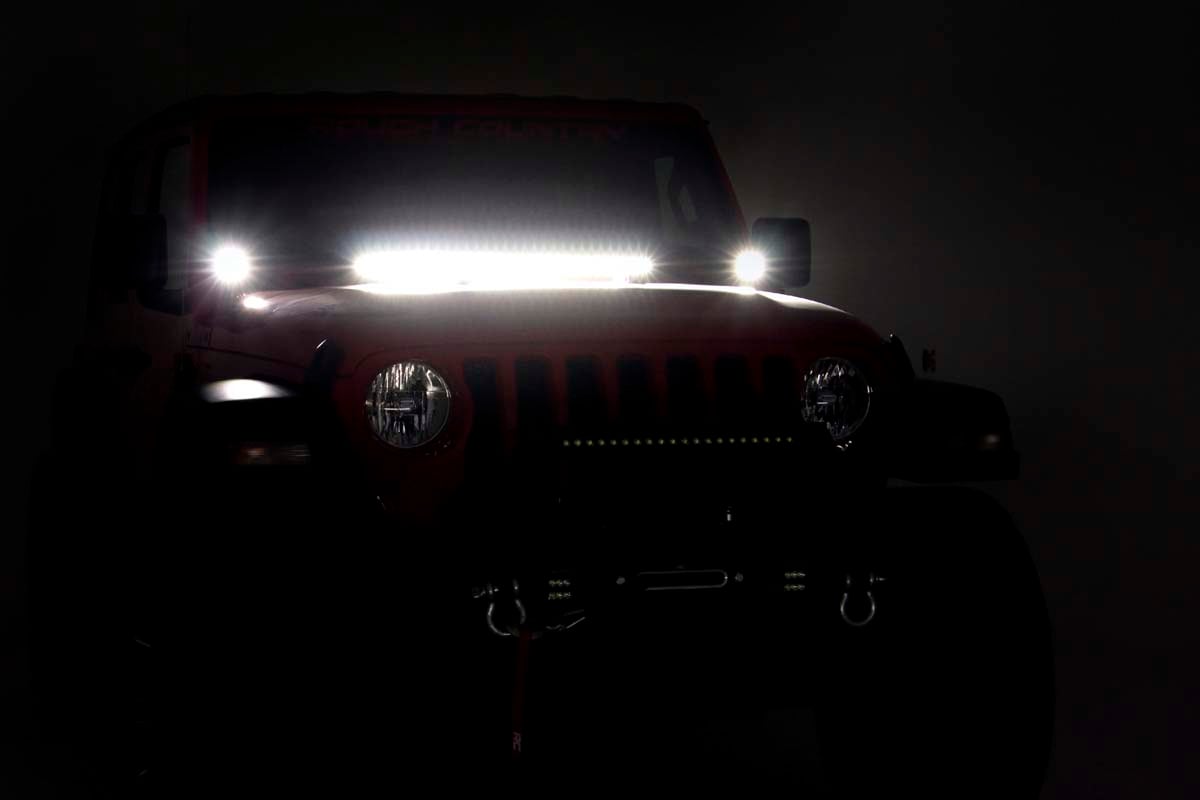 LED Light Kit | Cowl Mount | 2" Black Pair | Amber DRL | Jeep Gladiator JT/Wrangler JL (18-26)