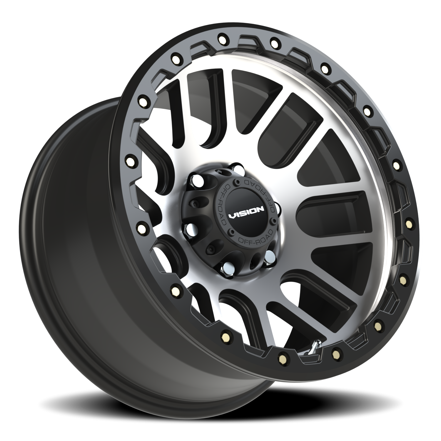 Vision Nemesis 17X9 Matte Black Machined Face Wheel