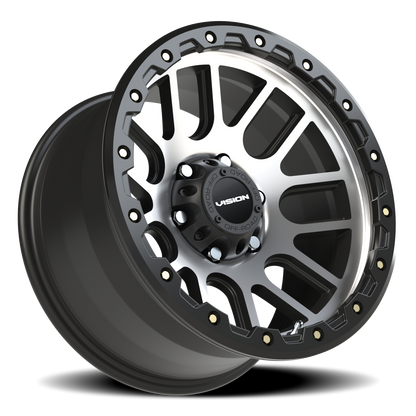 Vision Nemesis 17X9 Matte Black Machined Face Wheel