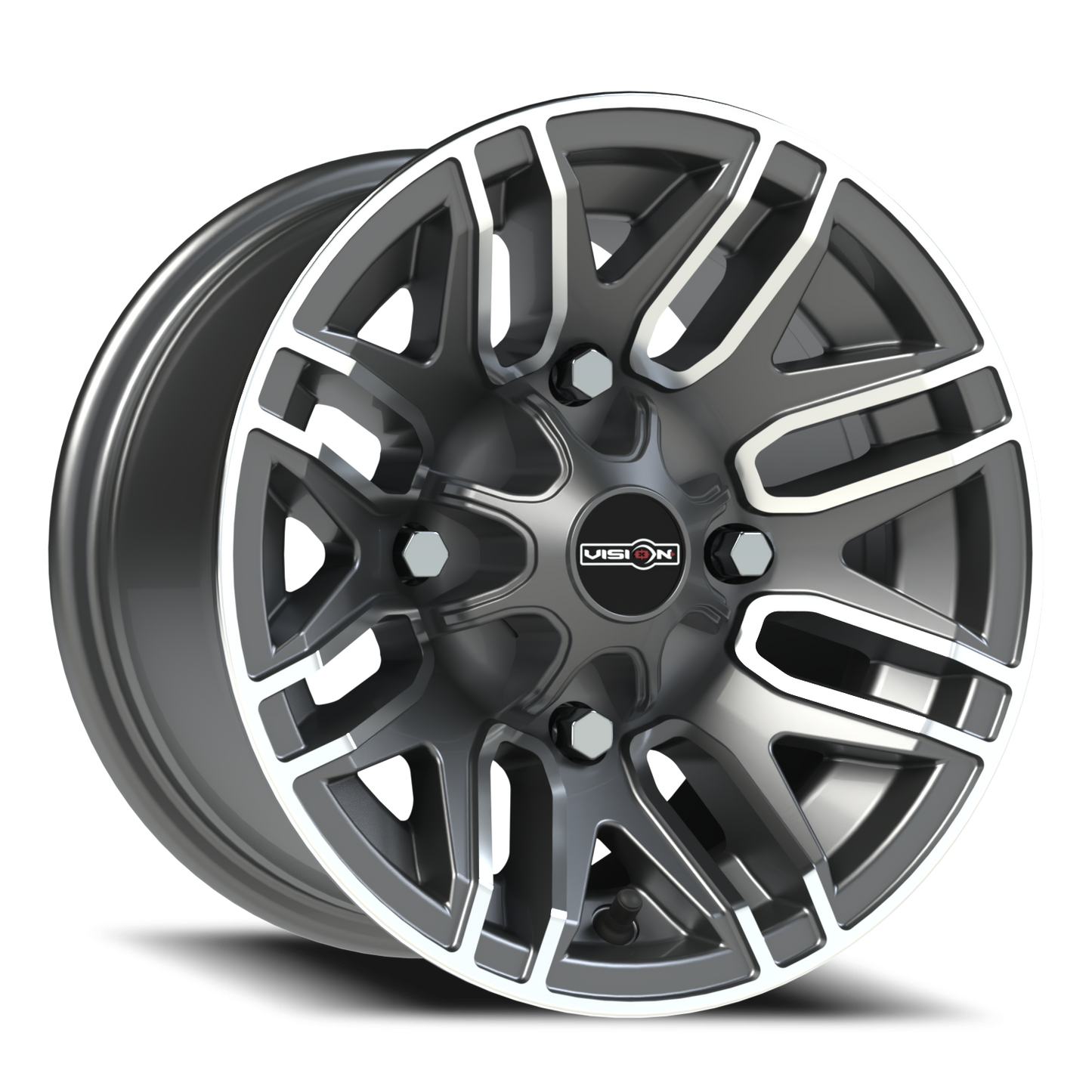 Vision Assault 12X7 Gunmetal Machined Face Wheel