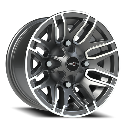Vision Assault 12X7 Gunmetal Machined Face Wheel