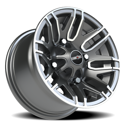 Vision Assault 12X7 Gunmetal Machined Face Wheel