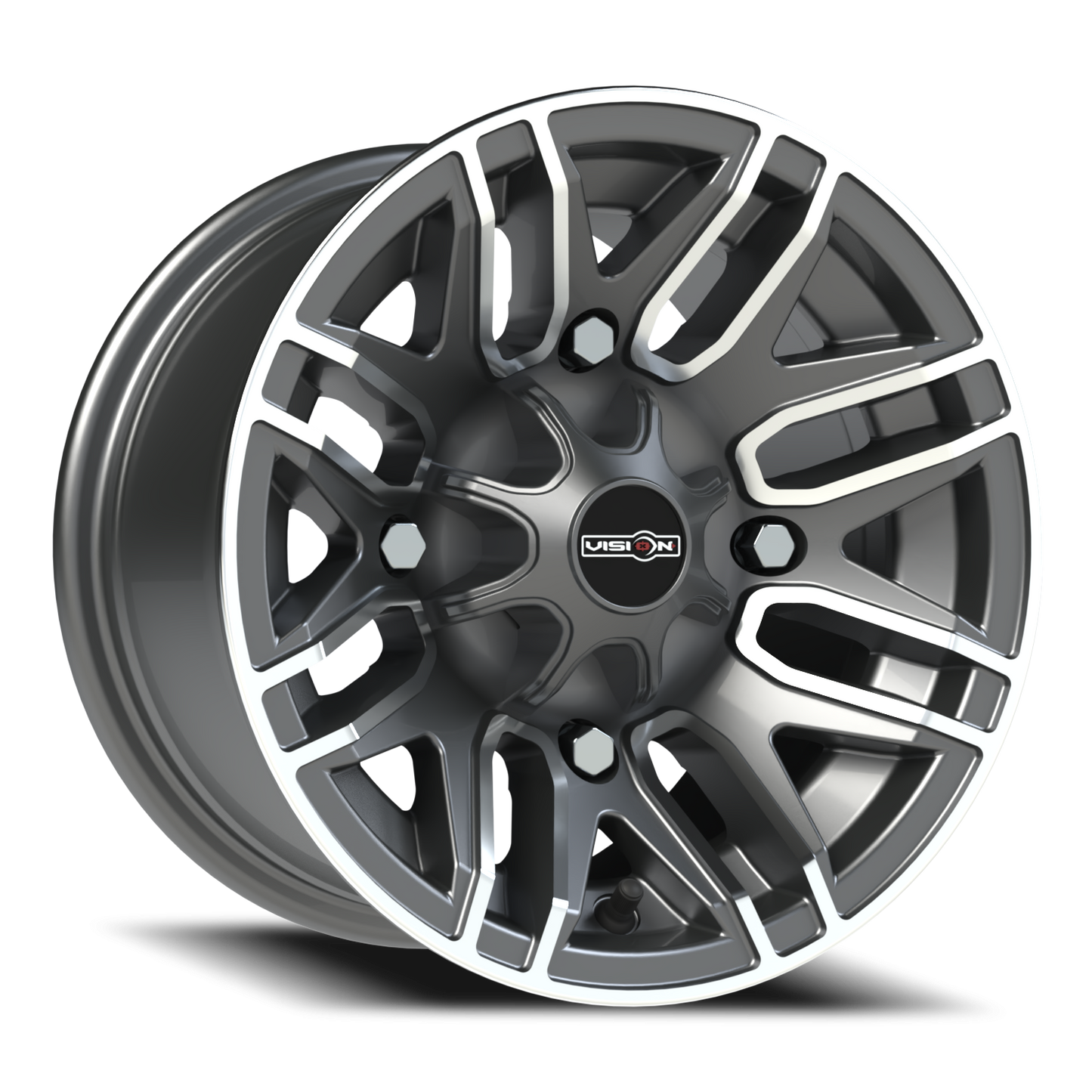 Vision Assault 12X7 Gunmetal Machined Face Wheel