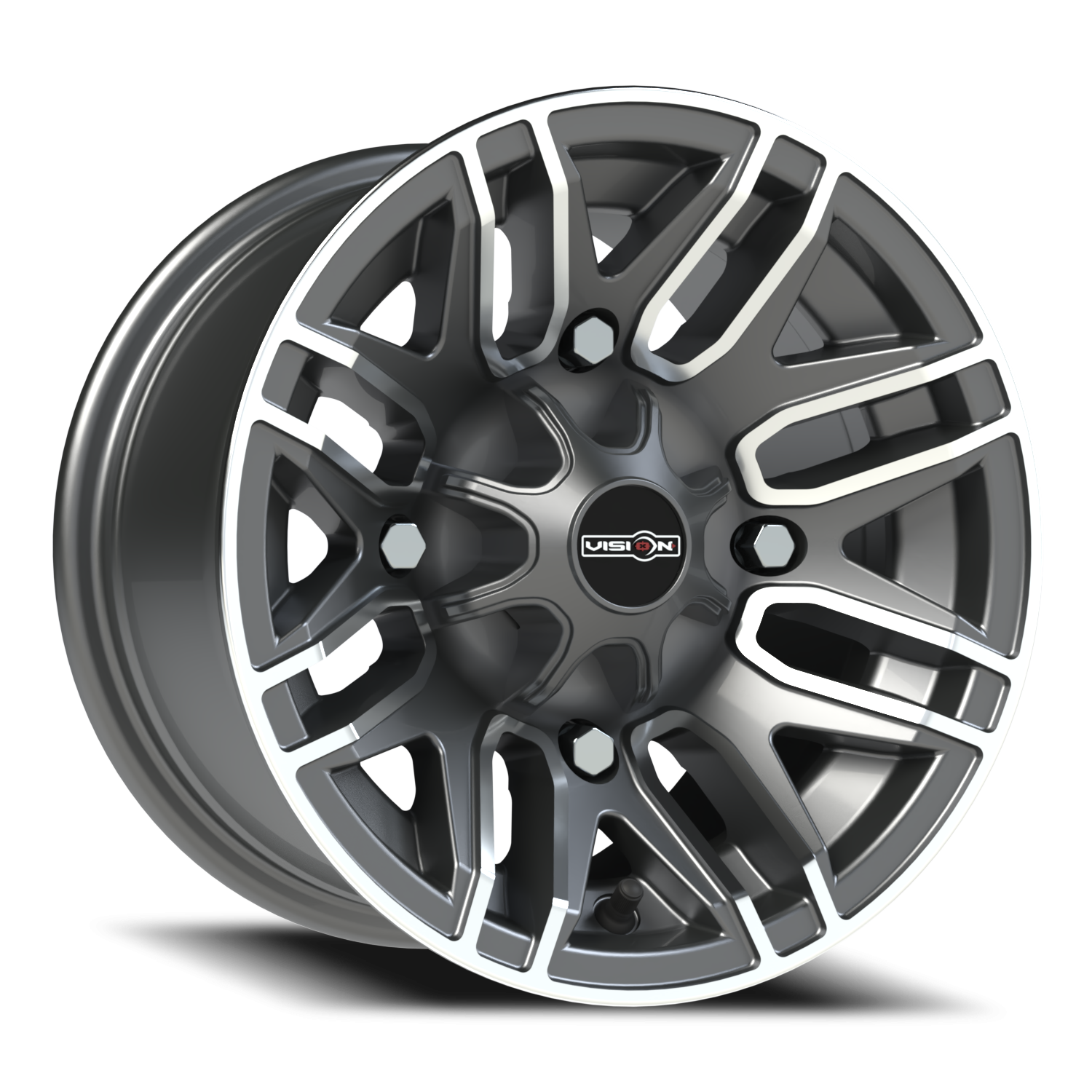 Vision Assault 12X7 Gunmetal Machined Face Wheel