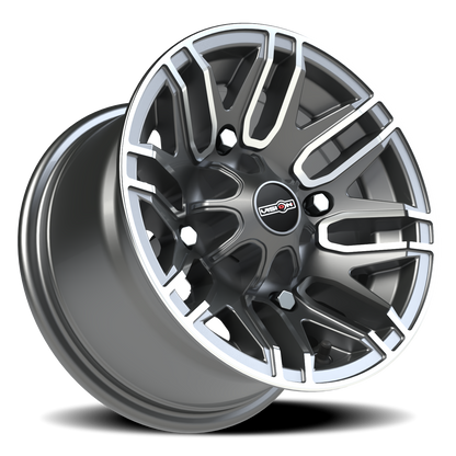 Vision Assault 12X7 Gunmetal Machined Face Wheel