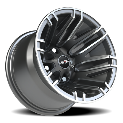 Vision Assault 12X8 Gunmetal Machined Face Wheel