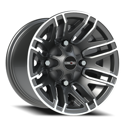Vision Assault 12X8 Gunmetal Machined Face Wheel