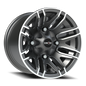 Vision Assault 12X8 Gunmetal Machined Face Wheel