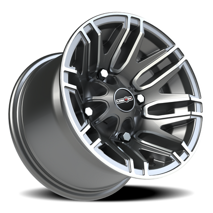 Vision Assault 12X8 Gunmetal Machined Face Wheel