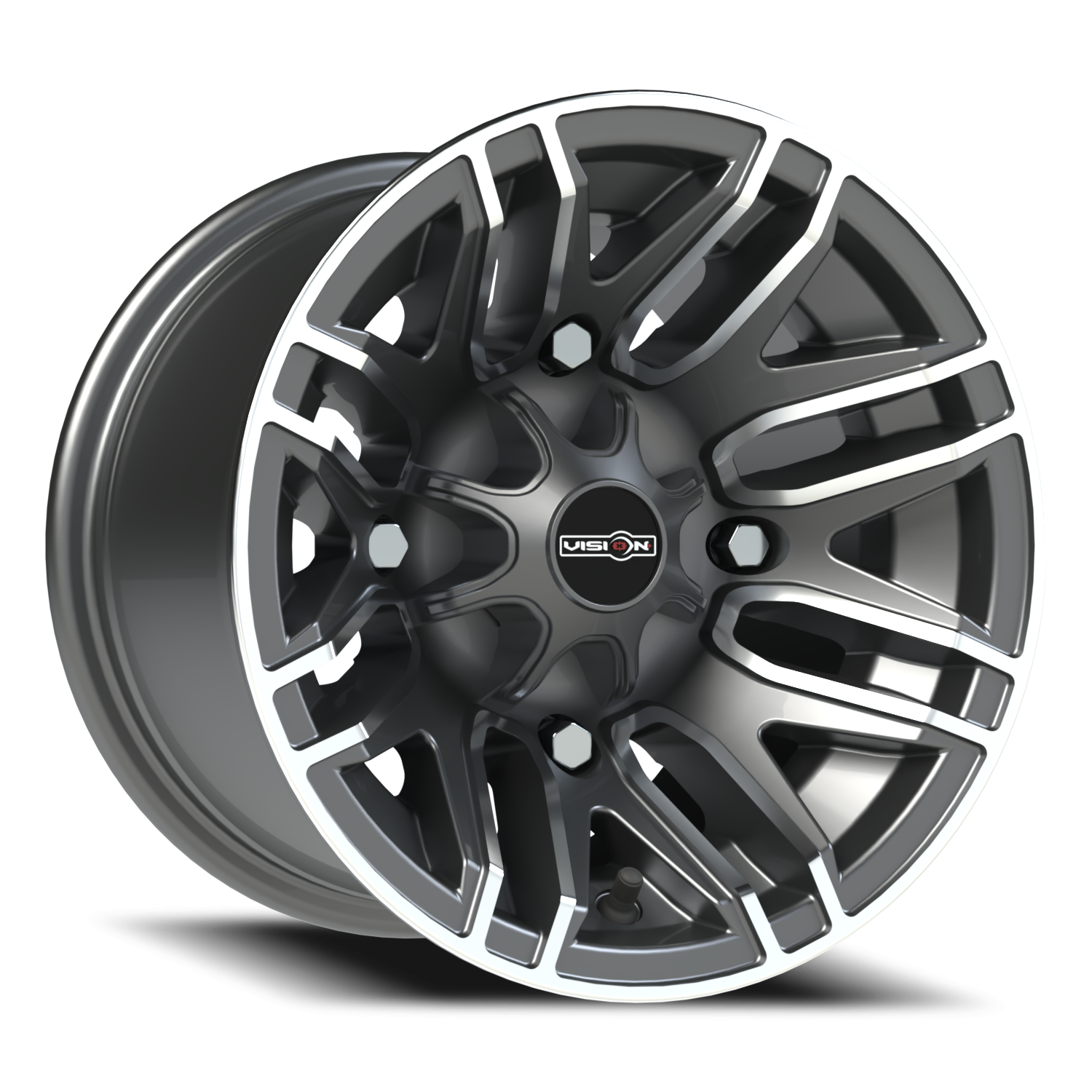 Vision Assault 12X8 Gunmetal Machined Face Wheel