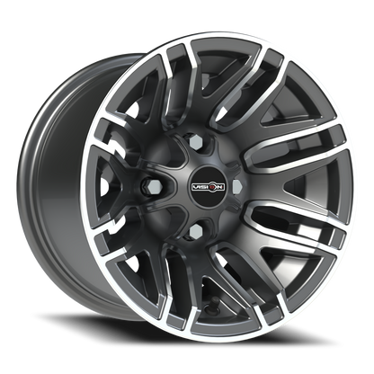 Vision Assault 12X8 Gunmetal Machined Face Wheel