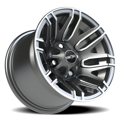 Vision Assault 12X8 Gunmetal Machined Face Wheel
