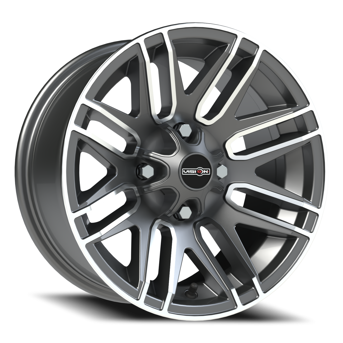 Vision Assault 14X7 Gunmetal Machined Face Wheel