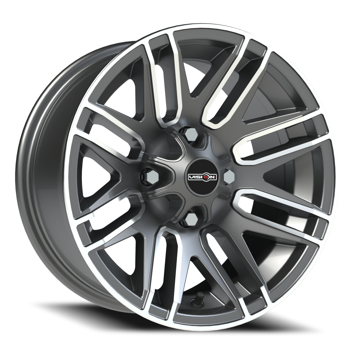 Vision Assault 14X7 Gunmetal Machined Face Wheel
