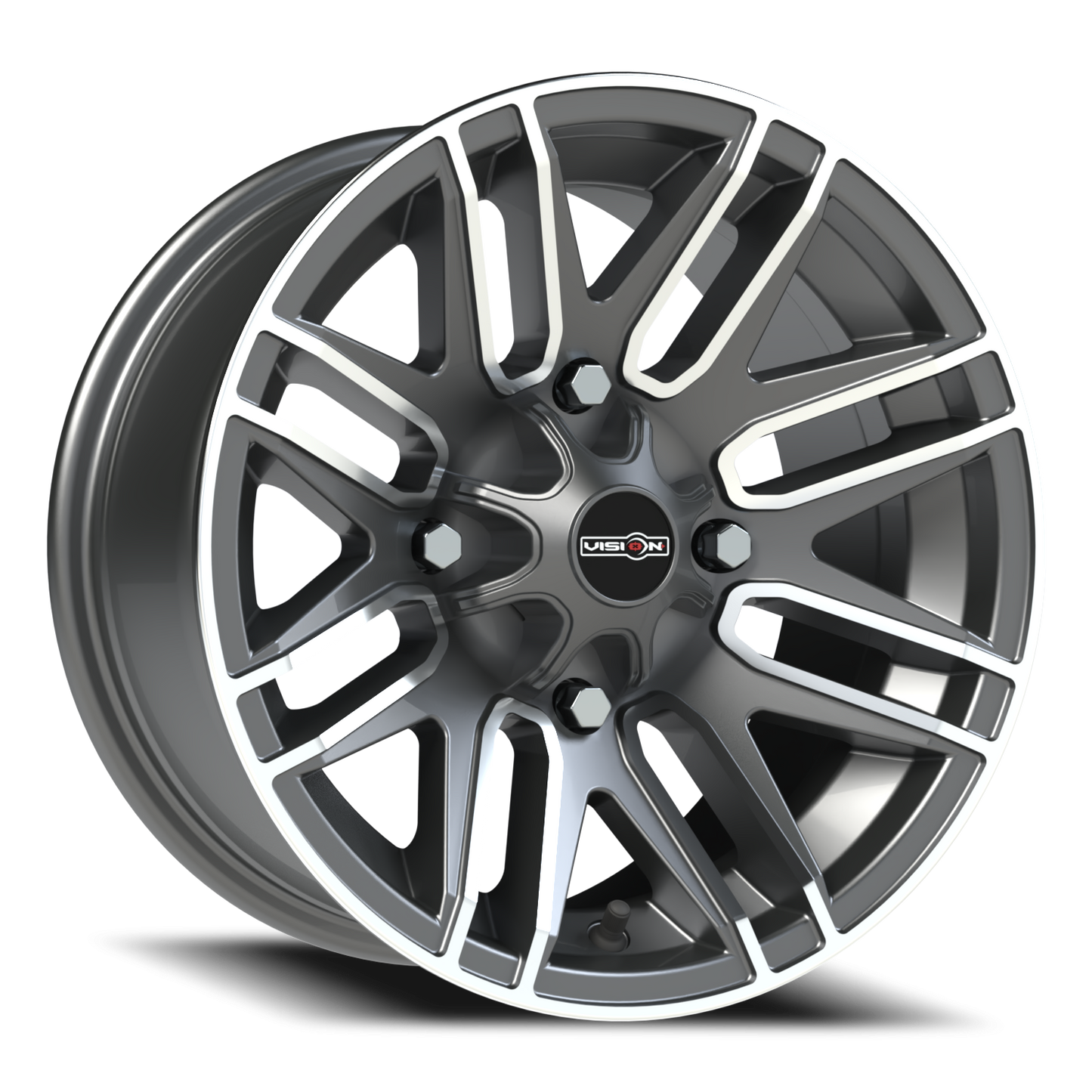 Vision Assault 14X7 Gunmetal Machined Face Wheel