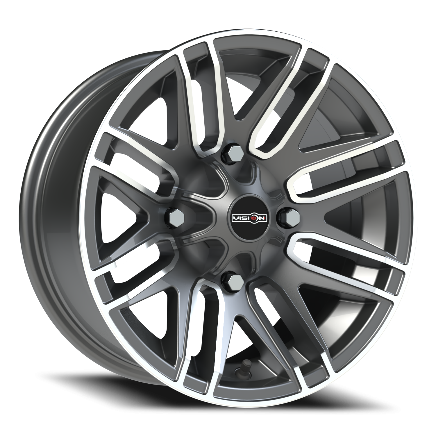 Vision Assault 14X7 Gunmetal Machined Face Wheel