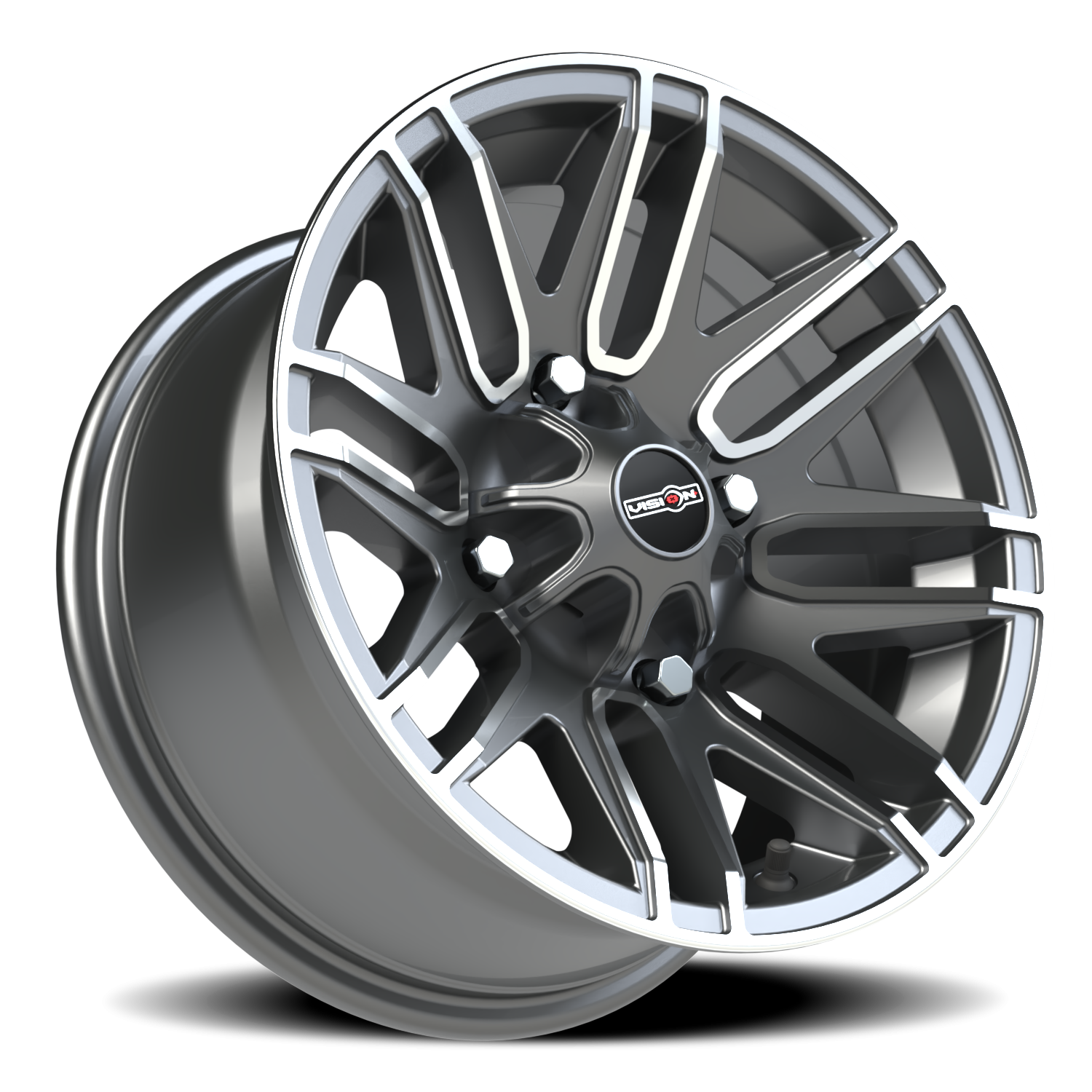 Vision Assault 14X7 Gunmetal Machined Face Wheel