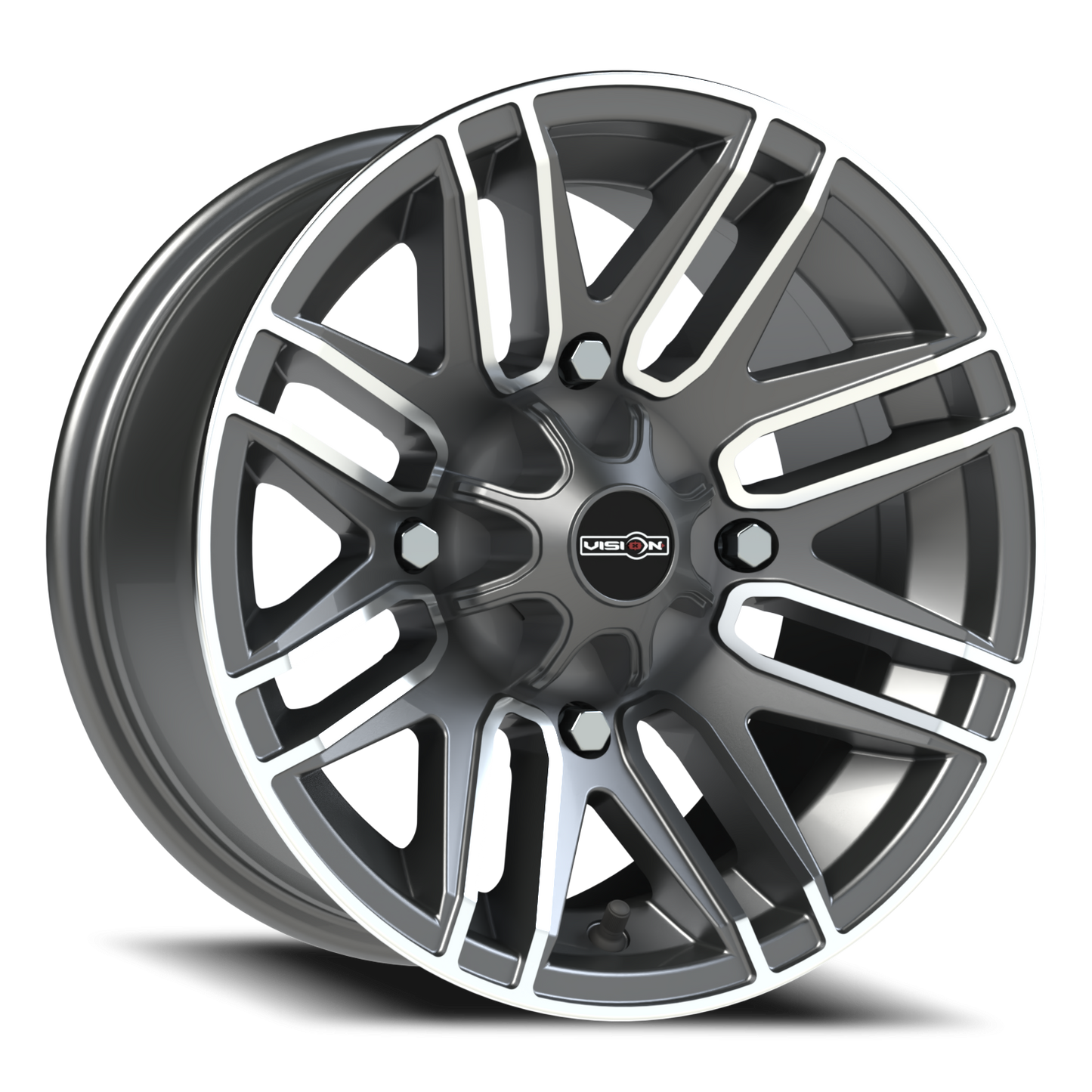 Vision Assault 14X7 Gunmetal Machined Face Wheel