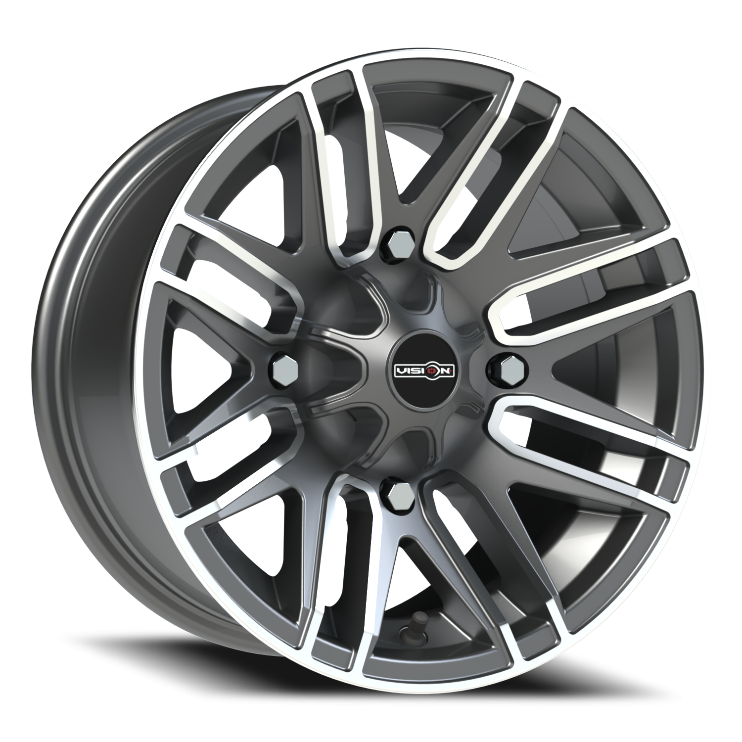 Vision Assault 14X7 Gunmetal Machined Face Wheel