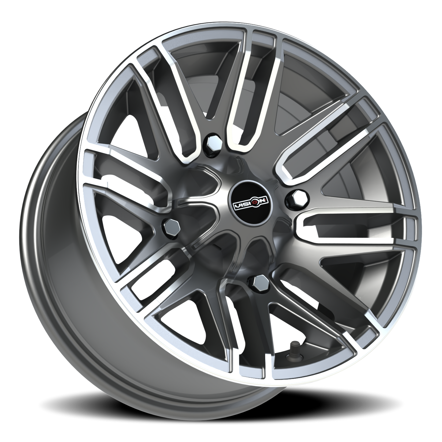 Vision Assault 14X7 Gunmetal Machined Face Wheel