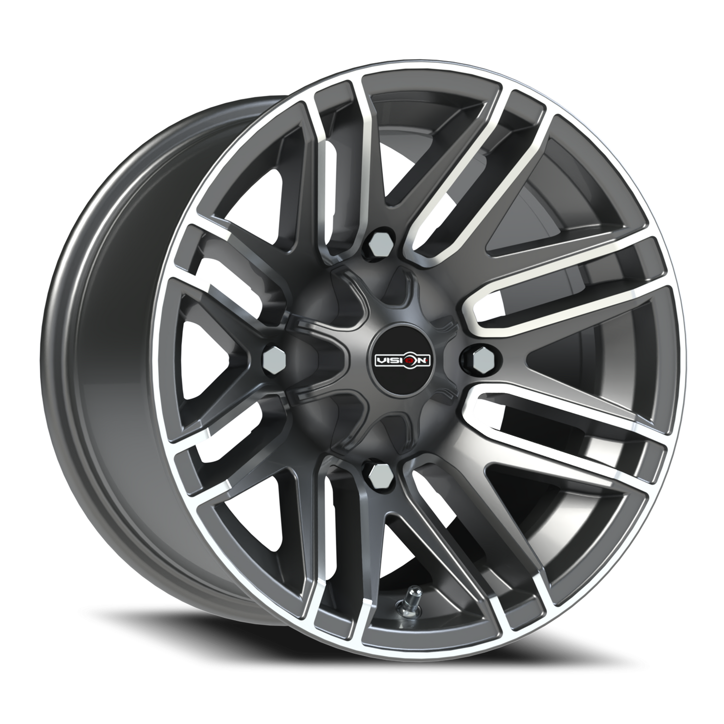 Vision Assault 14X8 Gunmetal Machined Face Wheel