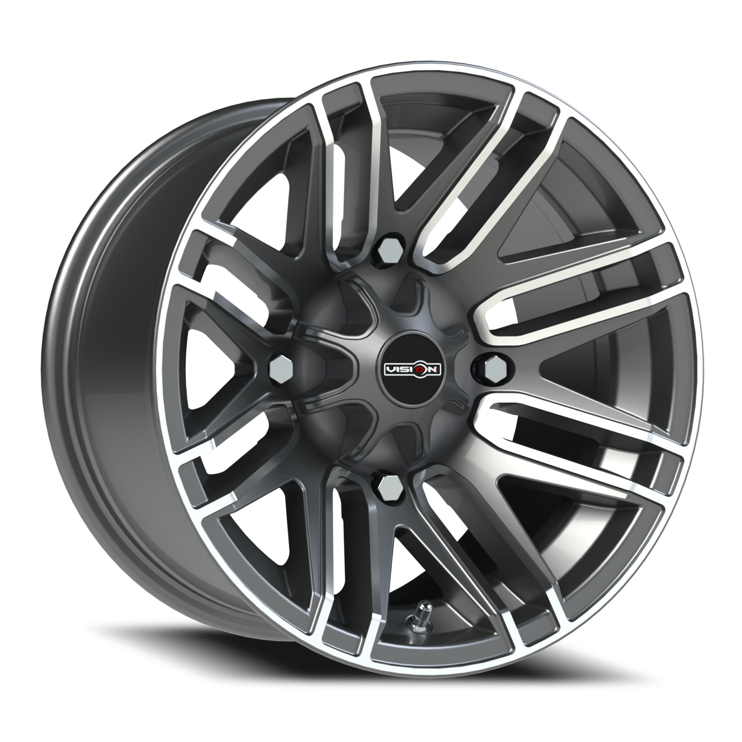 Vision Assault 14X8 Gunmetal Machined Face Wheel