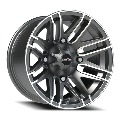 Vision Assault 14X8 Gunmetal Machined Face Wheel