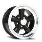Vision 5 15X8 Gloss Black Machined Lip Wheel