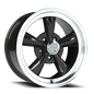 Vision 5 17X9 Gloss Black Machined Lip Wheel