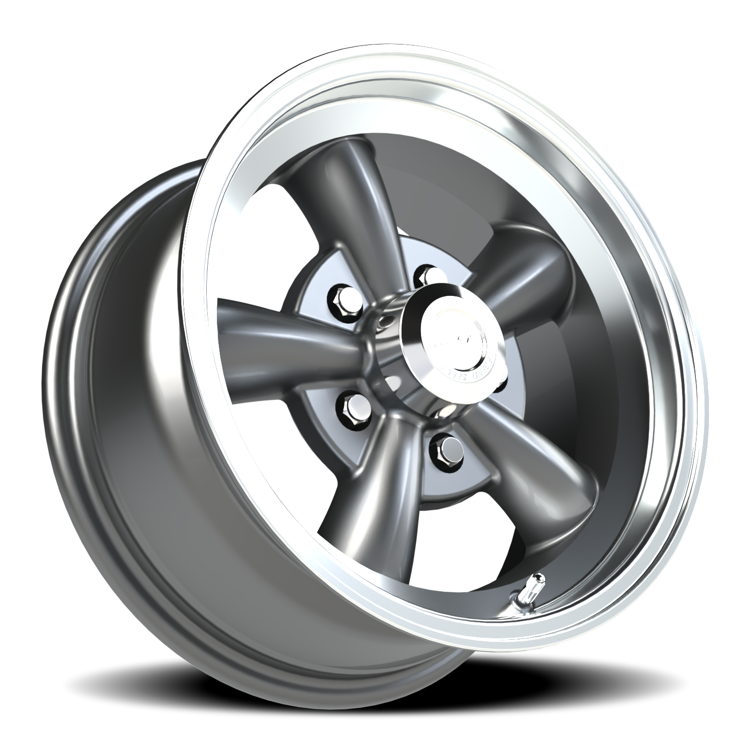 Vision 5 15X7 Gunmetal Machined Lip Wheel