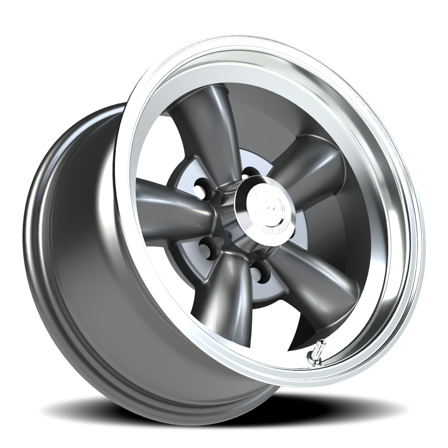 Vision 5 15X8 Gunmetal Machined Lip Wheel