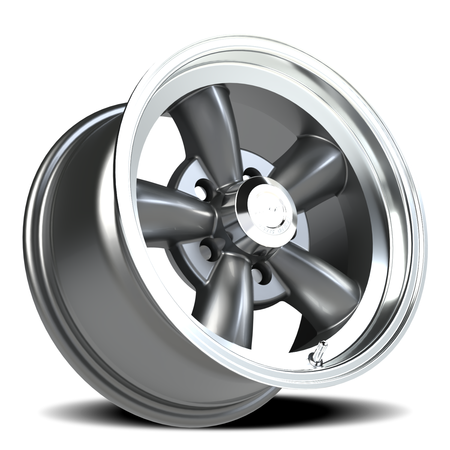 Vision 5 15X8 Gunmetal Machined Lip Wheel