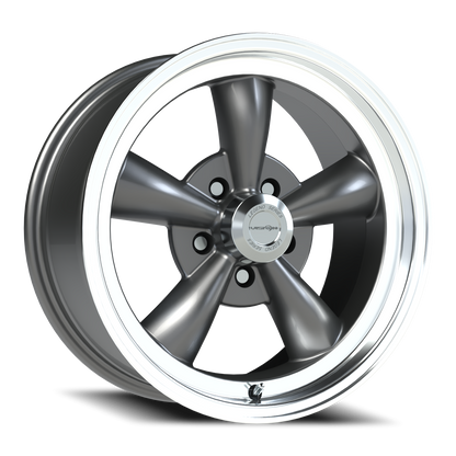 Vision 5 17X8 Gunmetal Machined Lip Wheel