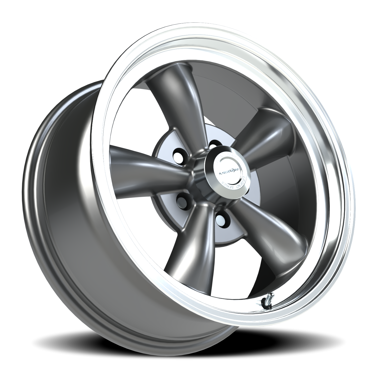Vision 5 17X8 Gunmetal Machined Lip Wheel