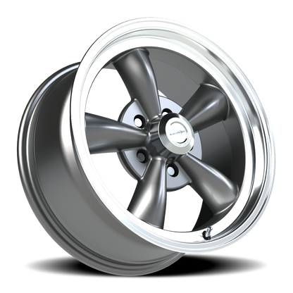Vision 5 17X8 Gunmetal Machined Lip Wheel