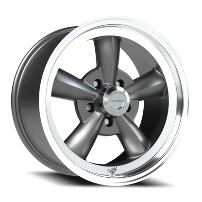 Vision 5 17X9 Gunmetal Machined Lip Wheel