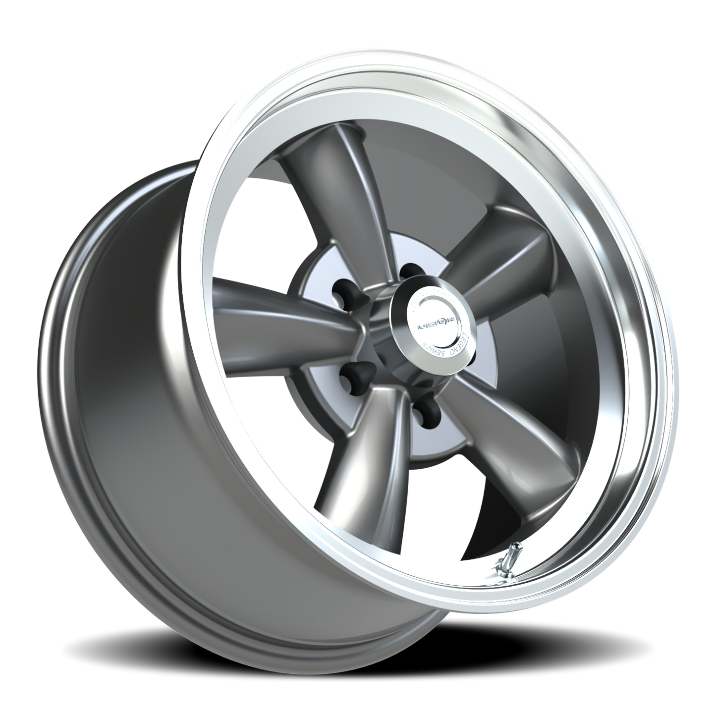Vision 5 17X9 Gunmetal Machined Lip Wheel