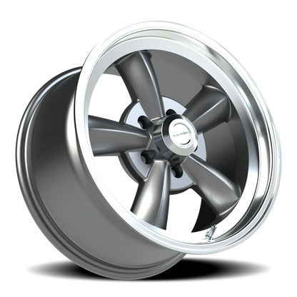 Vision 5 17X9 Gunmetal Machined Lip Wheel