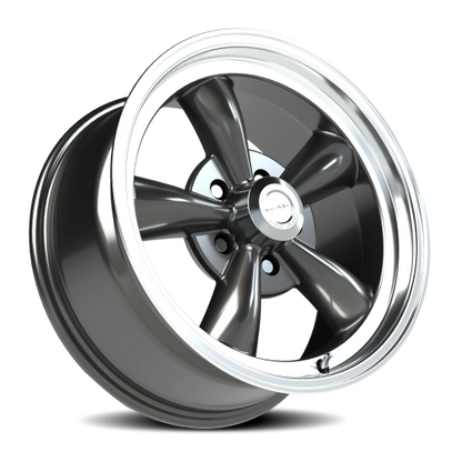 Vision 5 17X9 Gunmetal Machined Lip Wheel