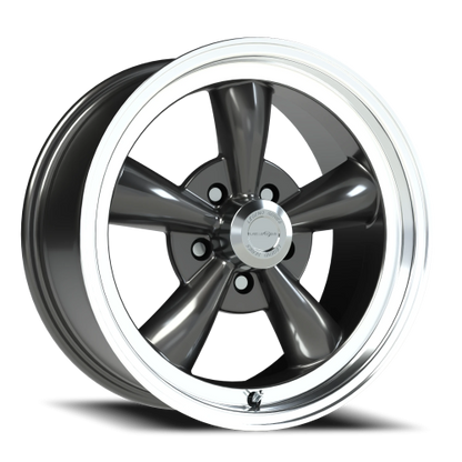 Vision 5 17X9 Gunmetal Machined Lip Wheel
