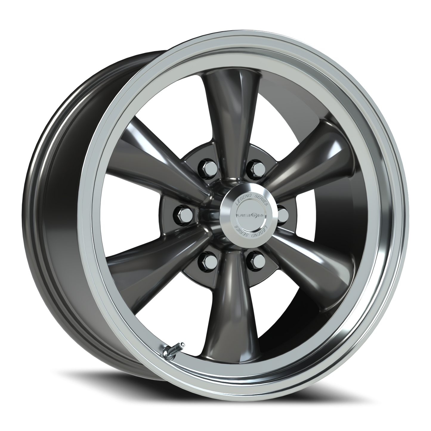 Vision LEGEND6 17X8 Gunmetal Machined Lip Wheel