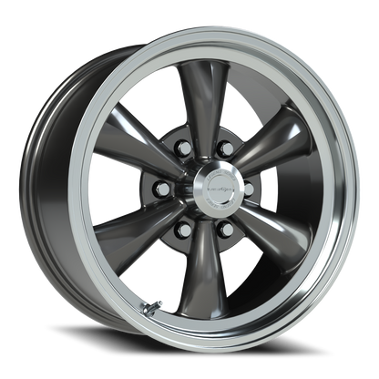 Vision LEGEND6 17X8 Gunmetal Machined Lip Wheel